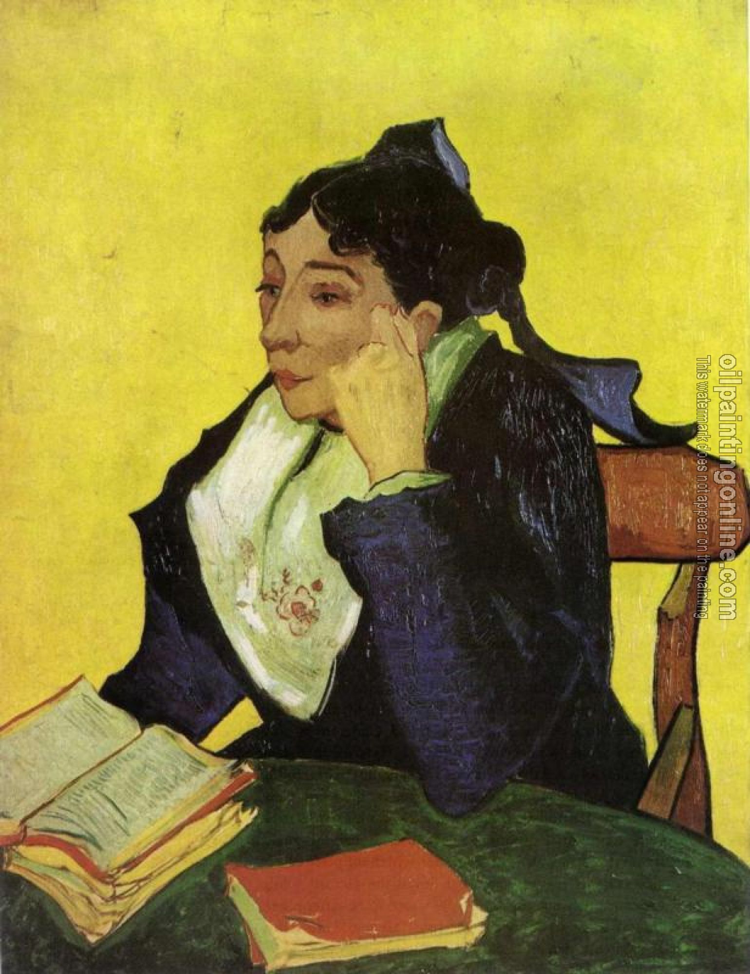 Gogh, Vincent van - L'Arlesien, Madame Ginoux with Books